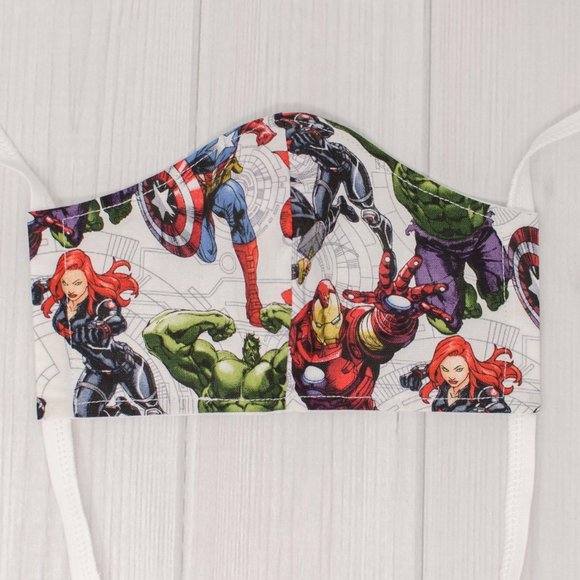 Avengers Cartoon Reusable Cloth Face Mask with Adjustable Ties - Picture 3 of 7